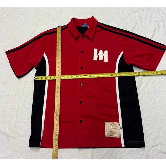 Y2K Phys.sci Jersey Shirt Mens Size M Red/ Black Shirt Short Sleeve - Picture 9 of 9